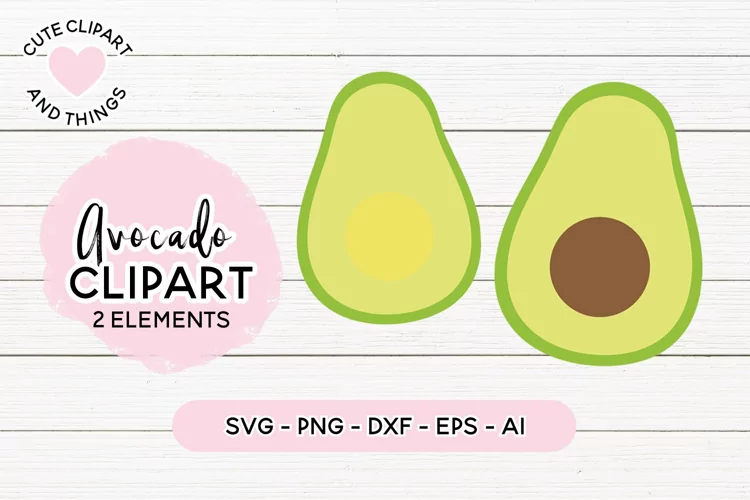 Avocado SVG | Cute Avocado Clipart | Food SVGs