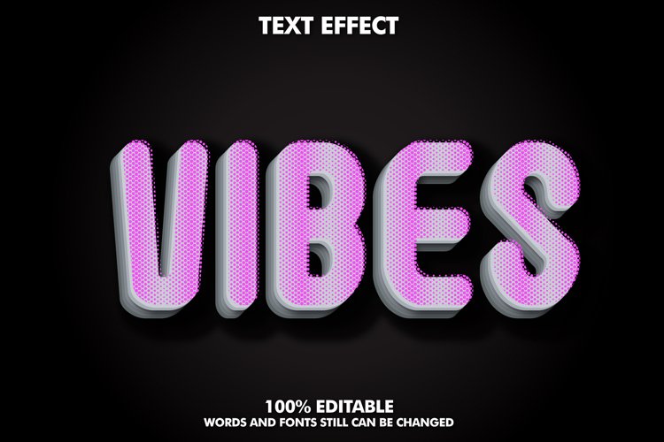 3D Editable Text Effect - Vibes Effect