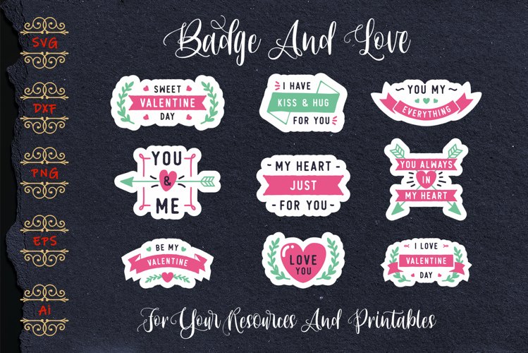 Badge With Love example image 1