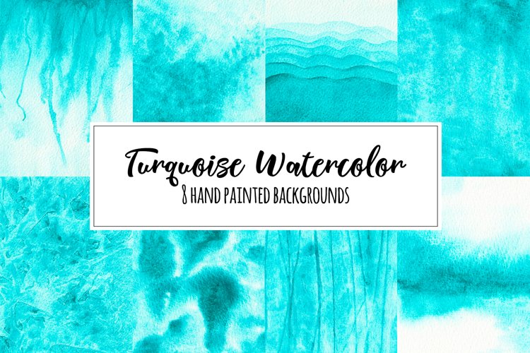 Turquoise Watercolor example image 1