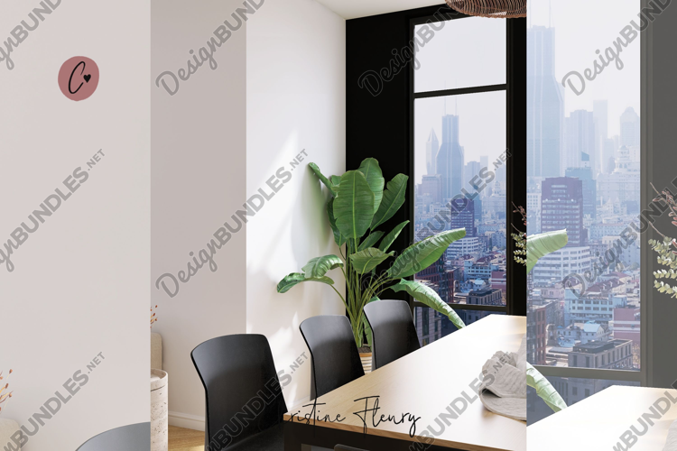 Modern Boho Interior Stock Photo
