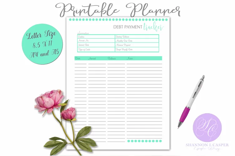 Printable Debt Payment Tracker