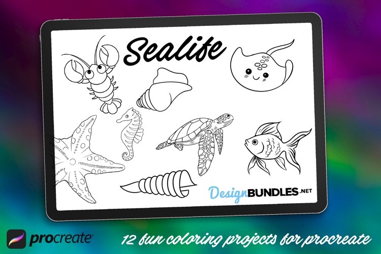 Procreate Sealife designs example image 1