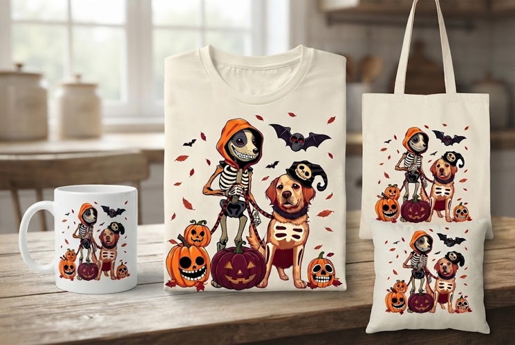 Halloween Dog PNG | Skeleton Dog & Grim Reaper Puppy