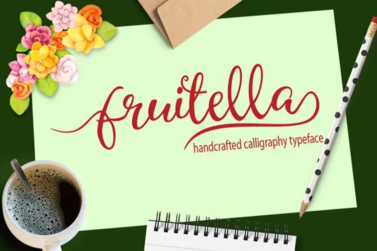 Fruitella - Flowing Vintage Style Script Font