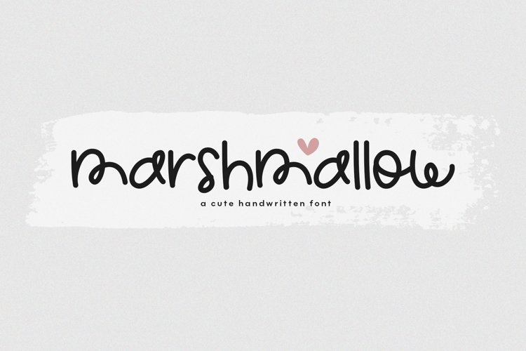 Marshmallow - A Cute Handwritten Font example image 1