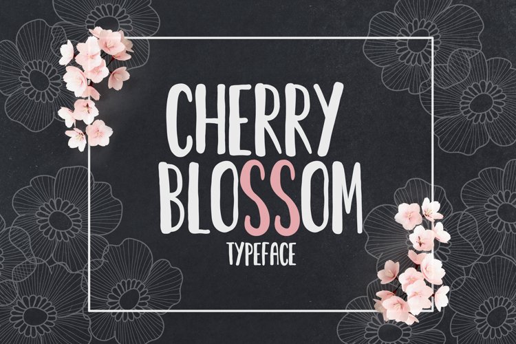 Cherry Blossom Typeface 19050 Script Font Bundles