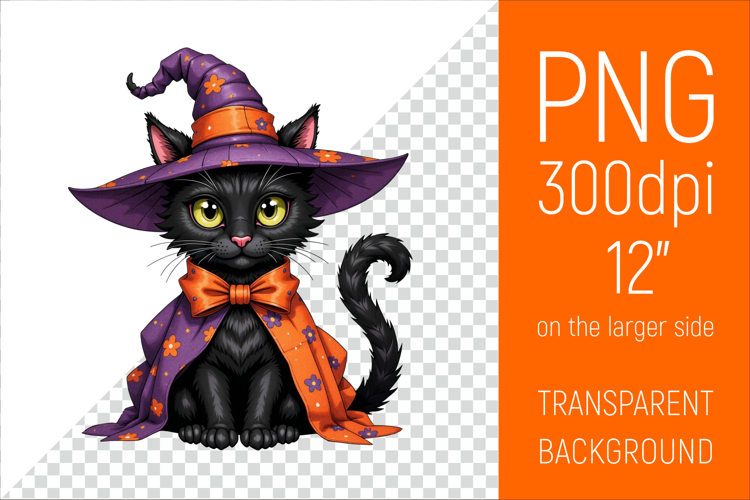 Halloween Black Cat Clipart |Halloween Party Design
