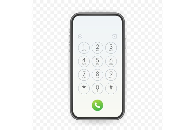 Keypad for on smartphone screen. Application Interface example image 1