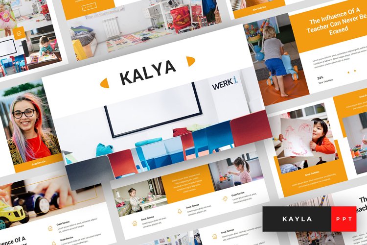 Kayla - Kindergarten PowerPoint Template example image 1