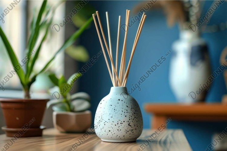 Aromatic reed diffuser filling room with pleasant scent example image 1