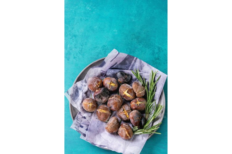 Roasted chestnuts in the ashes