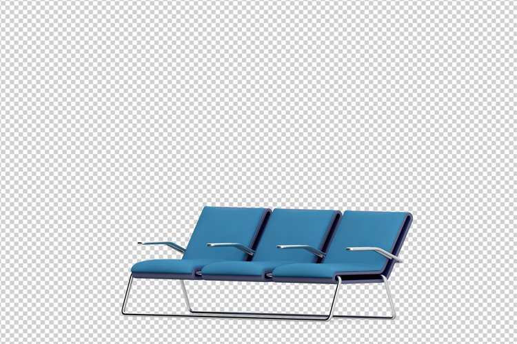 Isometric Arm Chair 3D isolated render example image 1