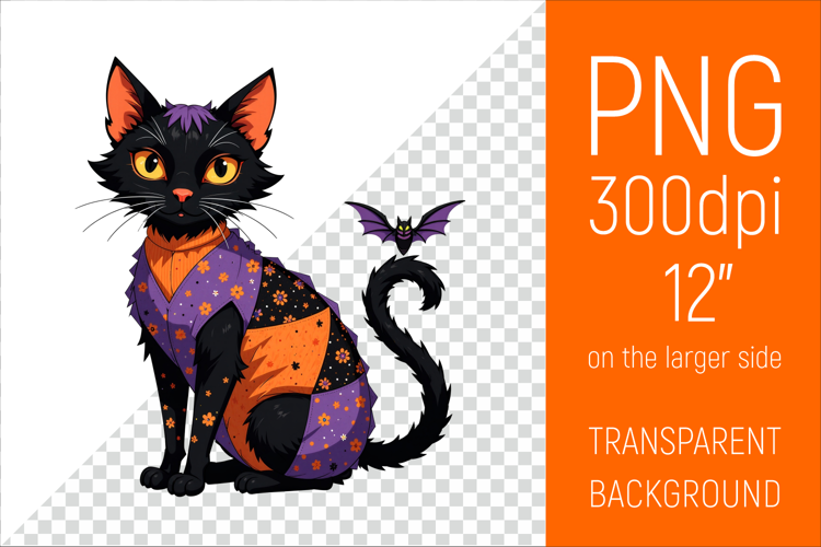 Halloween Black Cat Clipart |Halloween Party Design