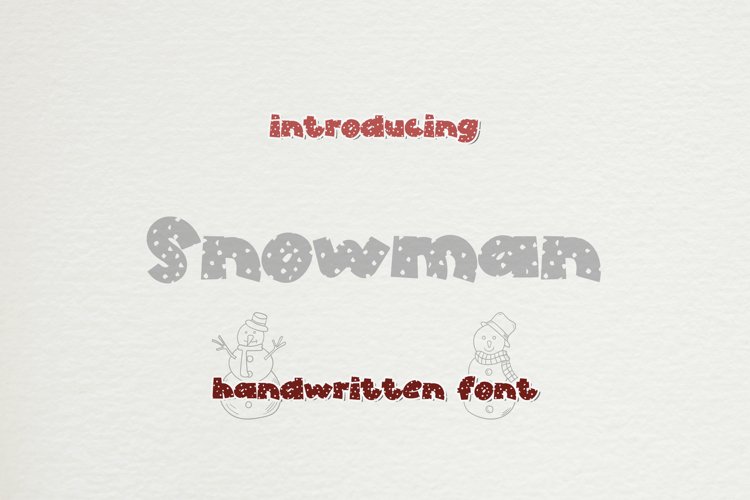 Snowman - A Snowy Handwritten Display Font example image 1
