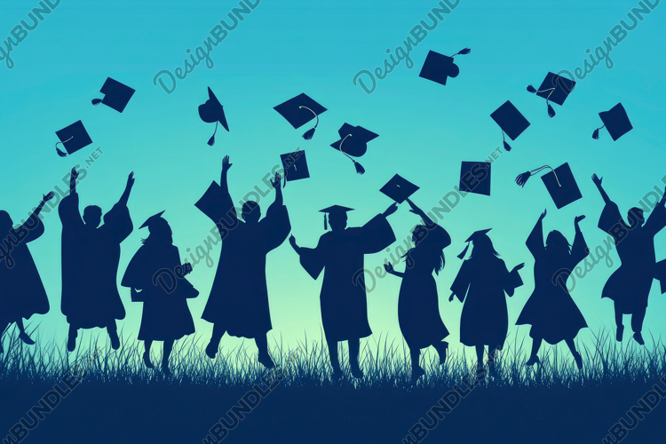 Graduation Hats Clipart