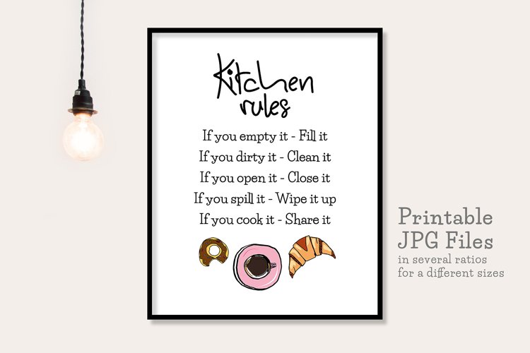 Kitchen Rules Printable 1188057 