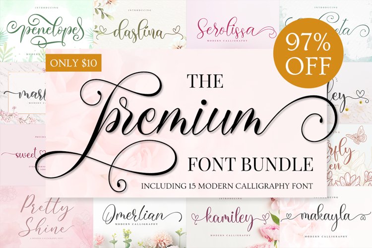 The Premiun Font Bundle example image 1