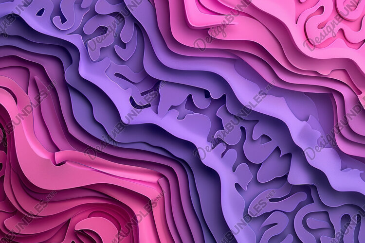Abstract 3D Pattern with Waves Background Wallpaper example image 1
