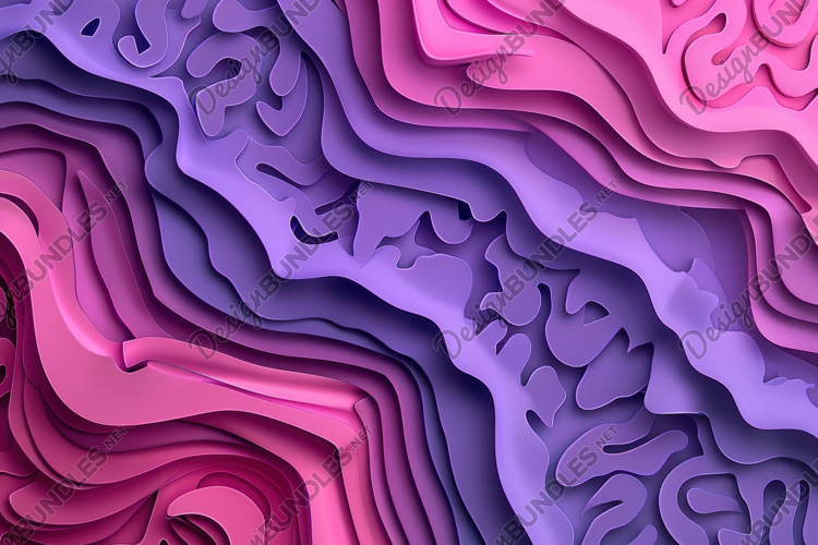 Abstract 3D Pattern with Waves Background Wallpaper