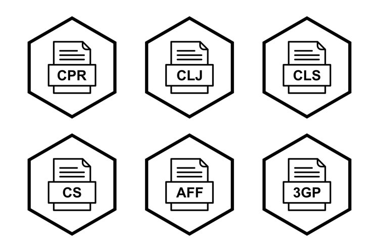 Set Of File Formats Icons