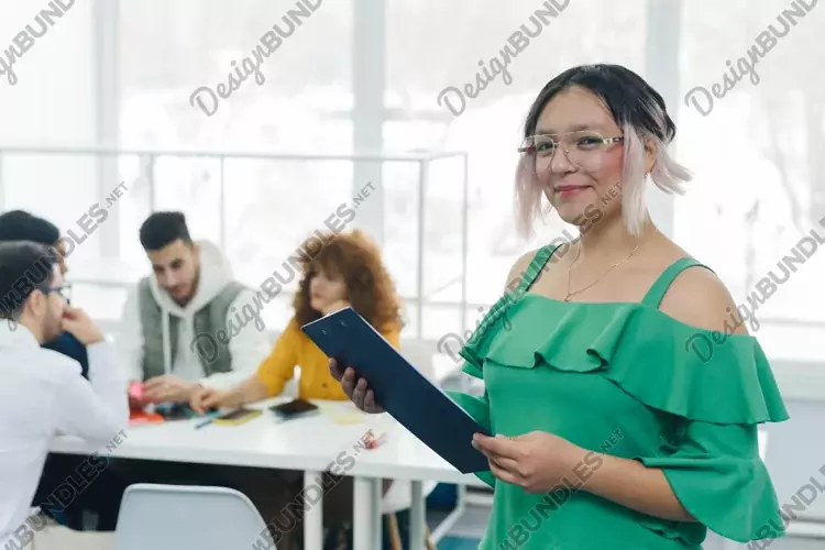 Millennial female start work in the office