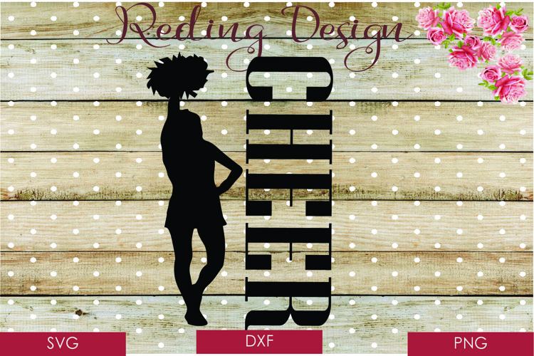 Cheer  SVG DXF PNG Digital Cut Files example image 1