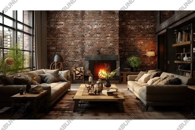 cozy brick interior example image 1