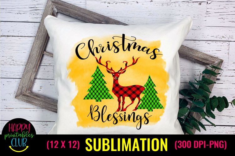 Christmas Blessings Sublimation I Holiday Sublimation Design