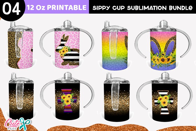 Easter 12 Oz. Sippy cup Tumbler wrap sublimation