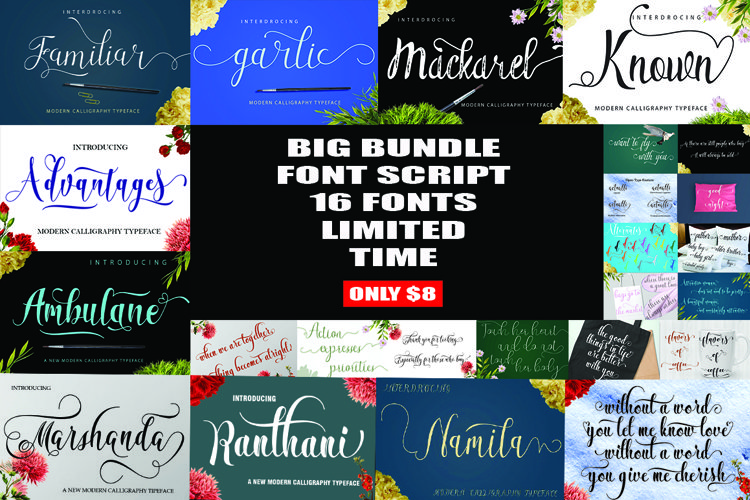 BIG BUNDLE FONT SCRIP (170557)