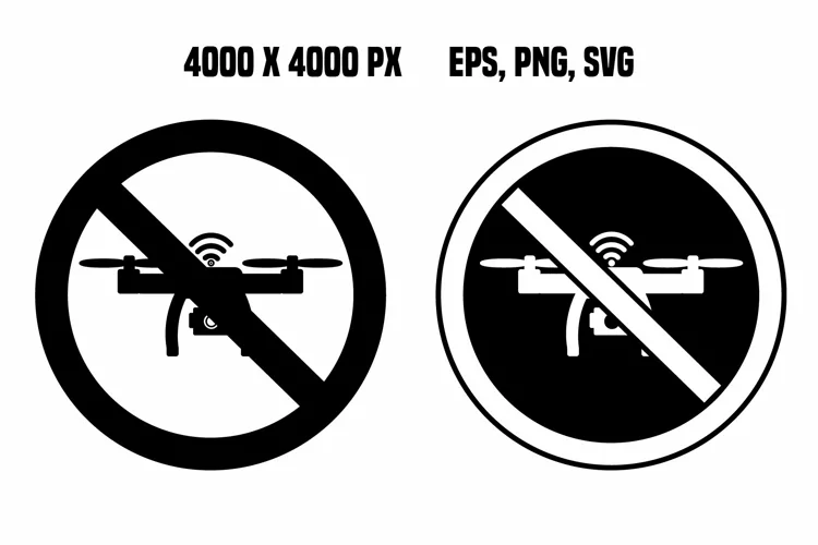 No Drone Zone Signs
