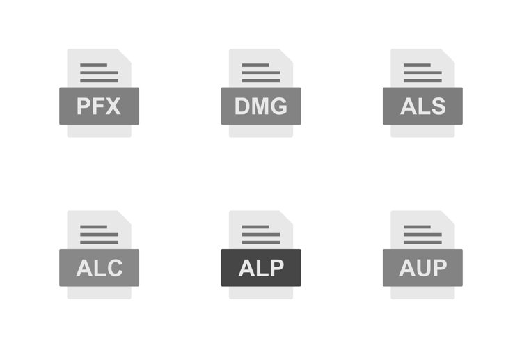 Set Of File Formats Icons