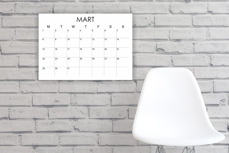 2021 Printable Calendar, 2021 Large Wall Calendar example image 1