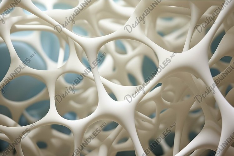 Flexible Cellular membrane structure closeup. Generate Ai example image 1