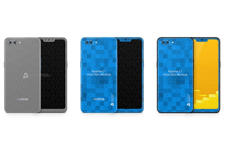 RealMe C1 Vinyl Skin Design Mockup 2018 example image 1