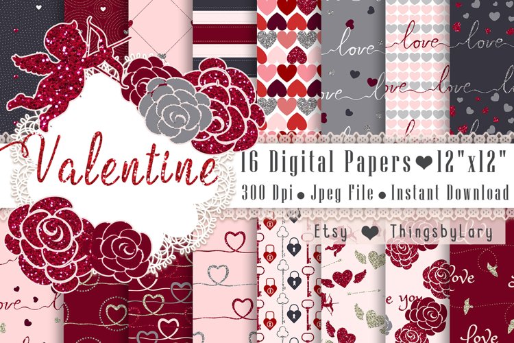 Valentine Digital Paper Image 3