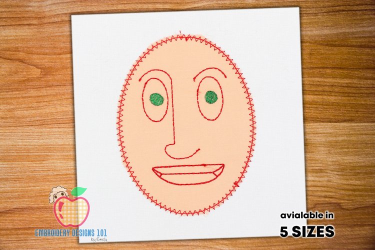 Head Of The Person Made As The Cartoon Applique example image 1