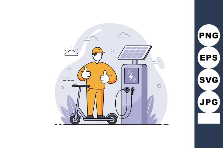 Scooter Clipart Image 2