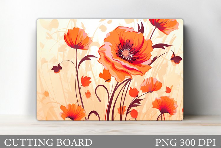 Flowers Cutting Board. Floral Cutting Board Design