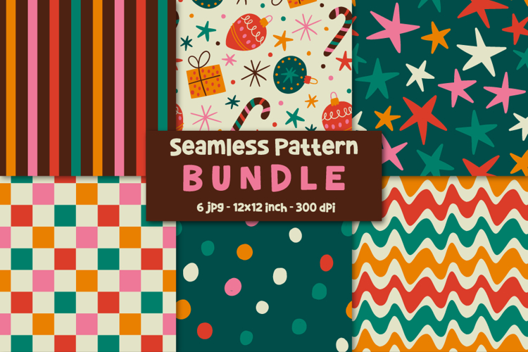 Christmas Pattern Christmas Digital Papers.