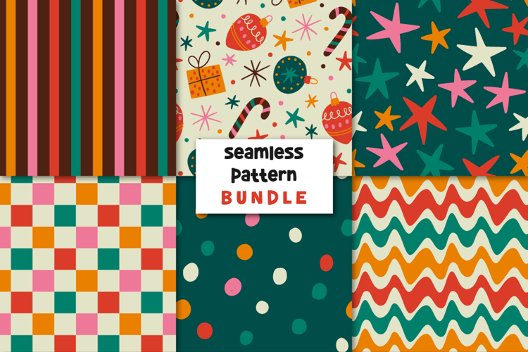 Christmas Pattern Christmas Digital Papers.