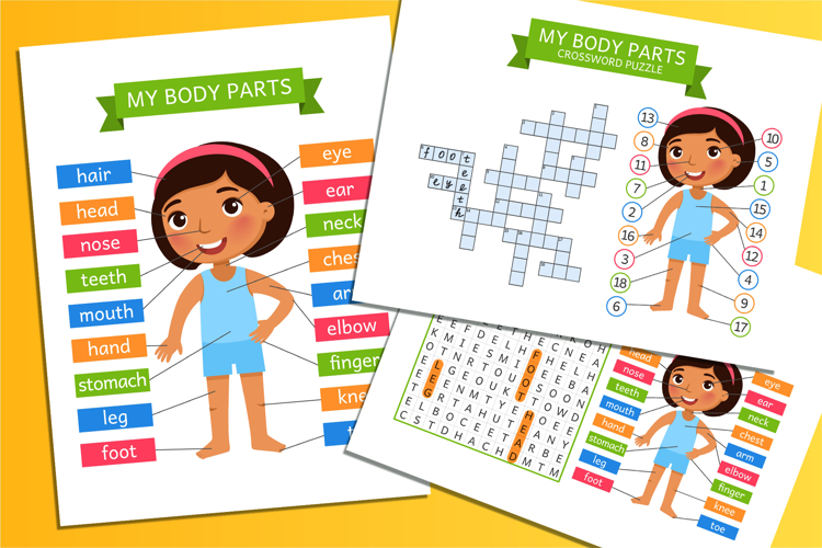 My Body Parts Learning Worksheets