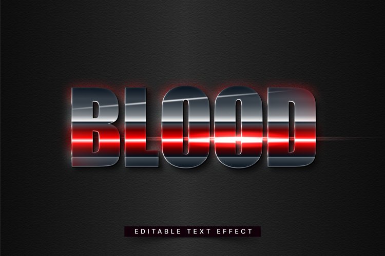 Editable Text Effect for Illustrator. Vector Graphic styles example image 1