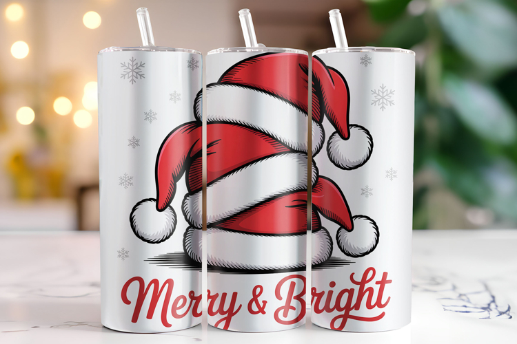Merry & Bright Tumbler Wrap | Christmas Wrap