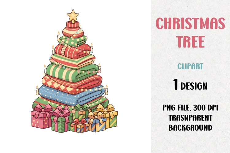 Sweater Christmas Tree, Clipart, PNG