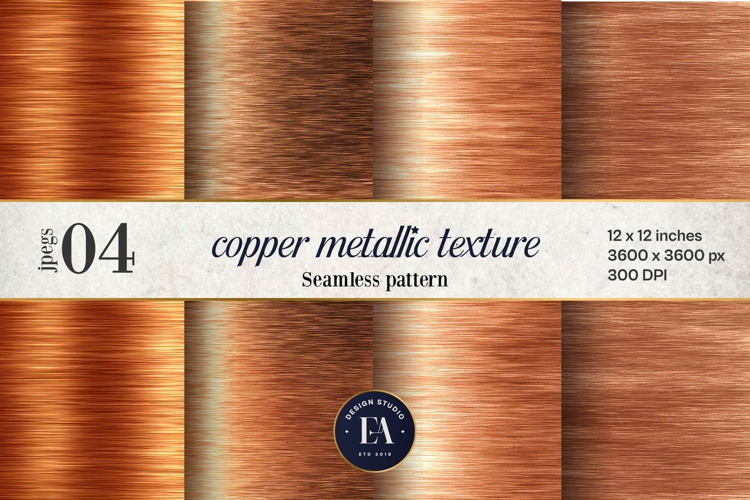 Copper Metallic Texture | Brushed Foil Background