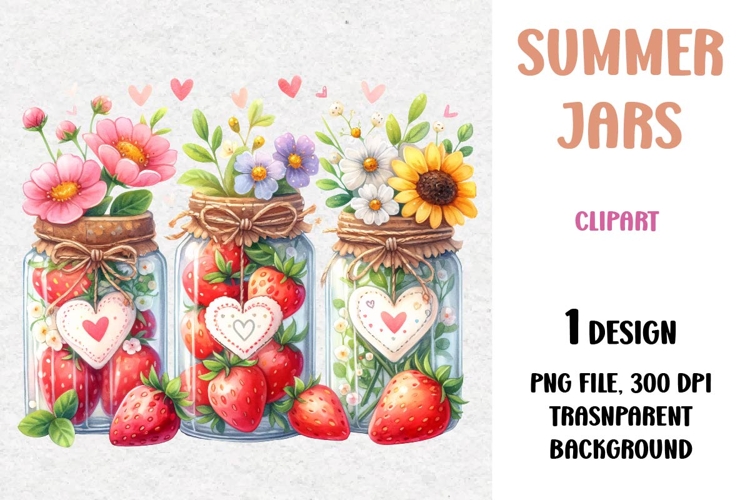 Summer Clipart, Bottles and Jars, PNG