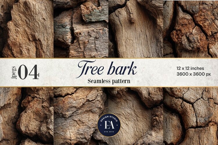 Tree Bark Digital Paper 4 JPEG example image 1