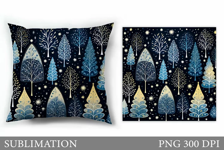 Christmas Tree Pillow Design. Christmas Tree Sublimation